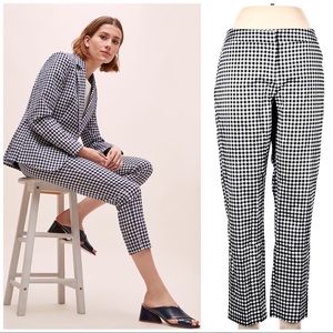 ANTHROPOLOGIE | GINGHAM PLAID CROPPED TROUSER